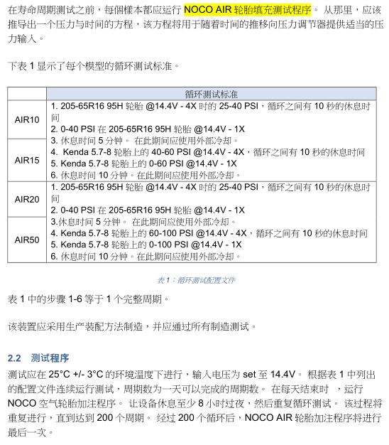氣泵試驗標準說明